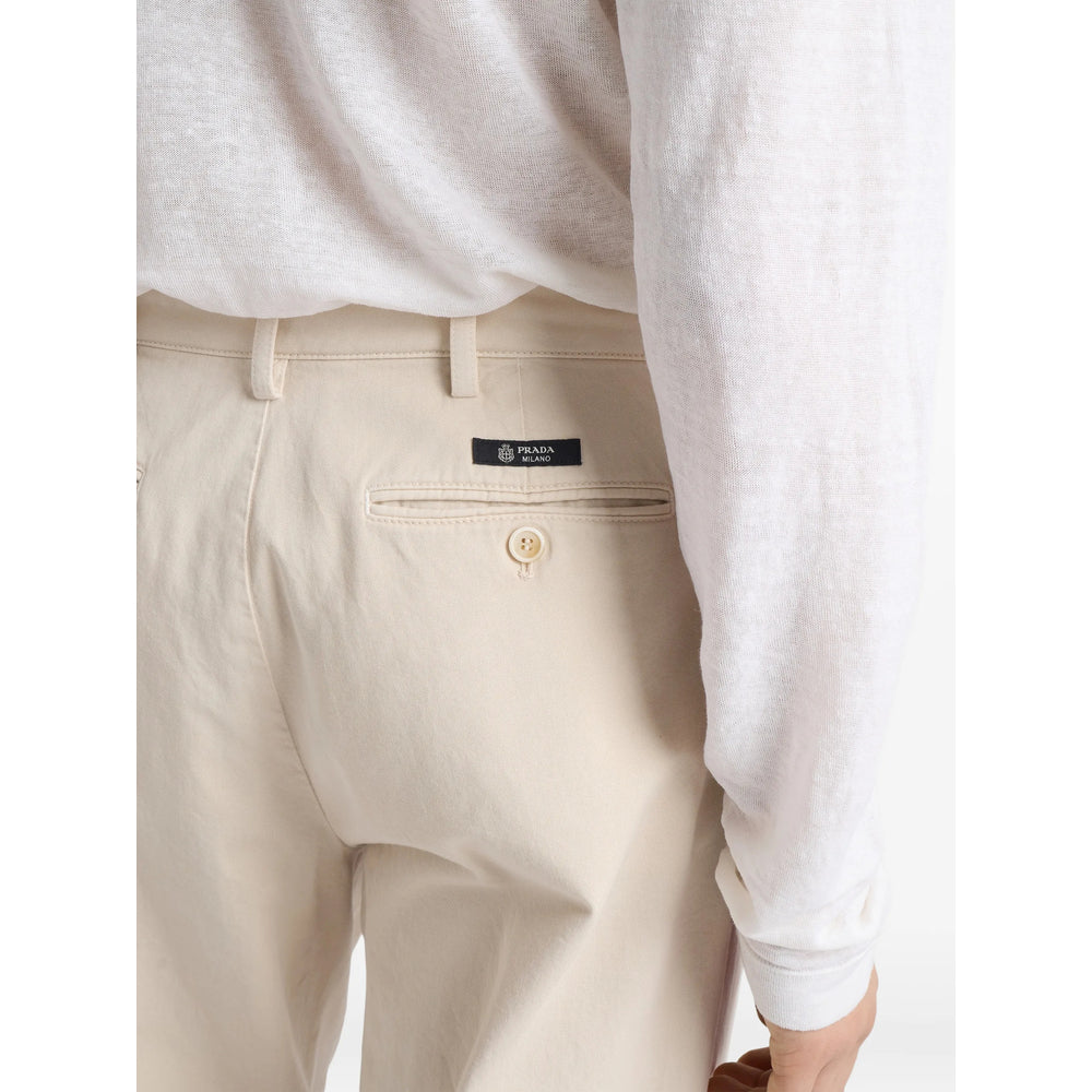Prada Neutrals Trousers - Wide-Leg Trousers Men PRADA