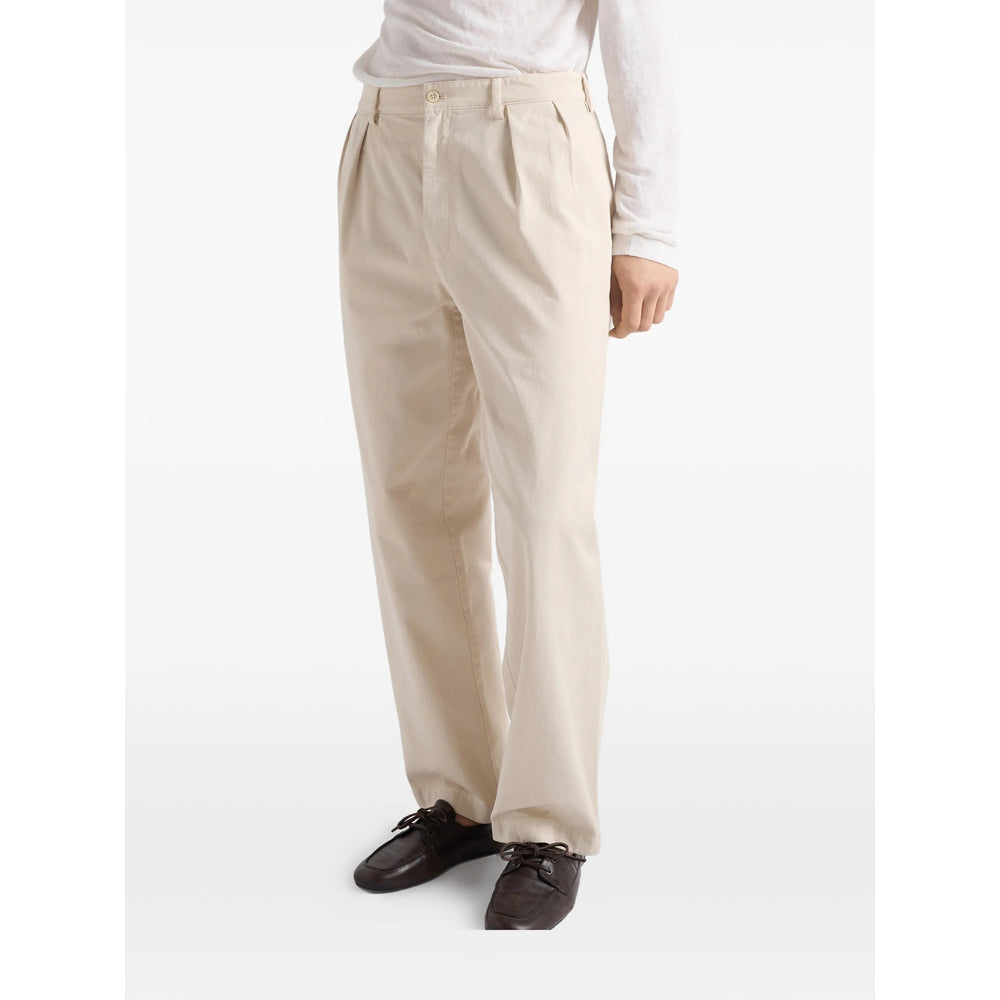 Prada Neutrals Trousers - Wide-Leg Trousers Men PRADA