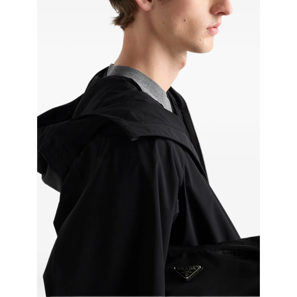 Prada Black Jackets - Hooded Jackets Men PRADA