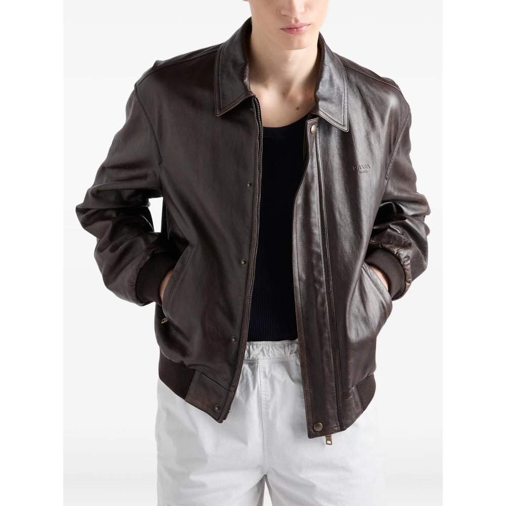 Prada Brown Jackets - Bomber Jackets Men PRADA