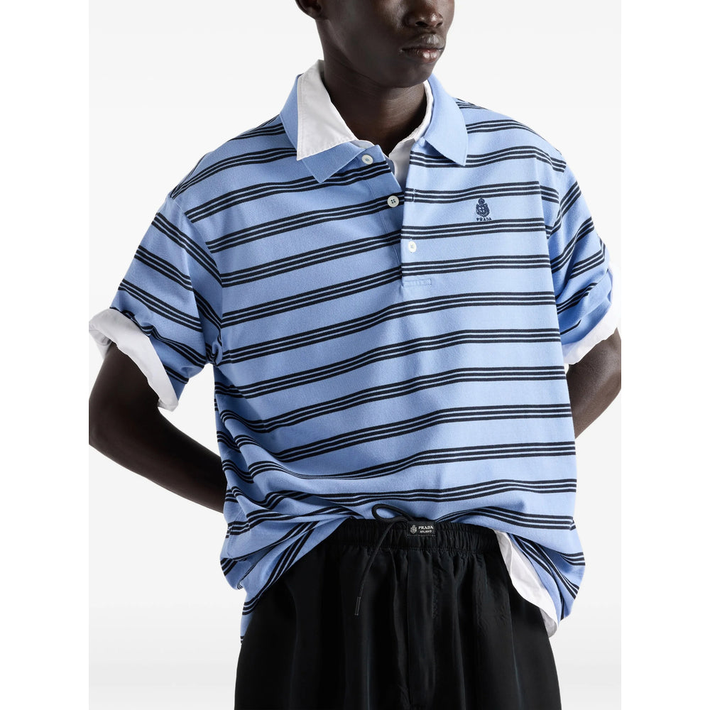 Prada Blue Polo Shirts Men PRADA