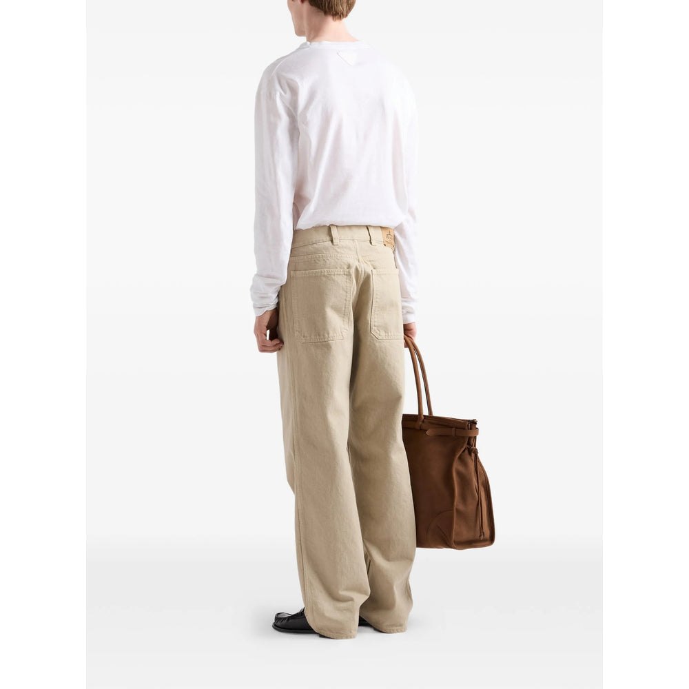 Prada Neutrals Denim - Regular & Straight-Leg Jeans Men PRADA