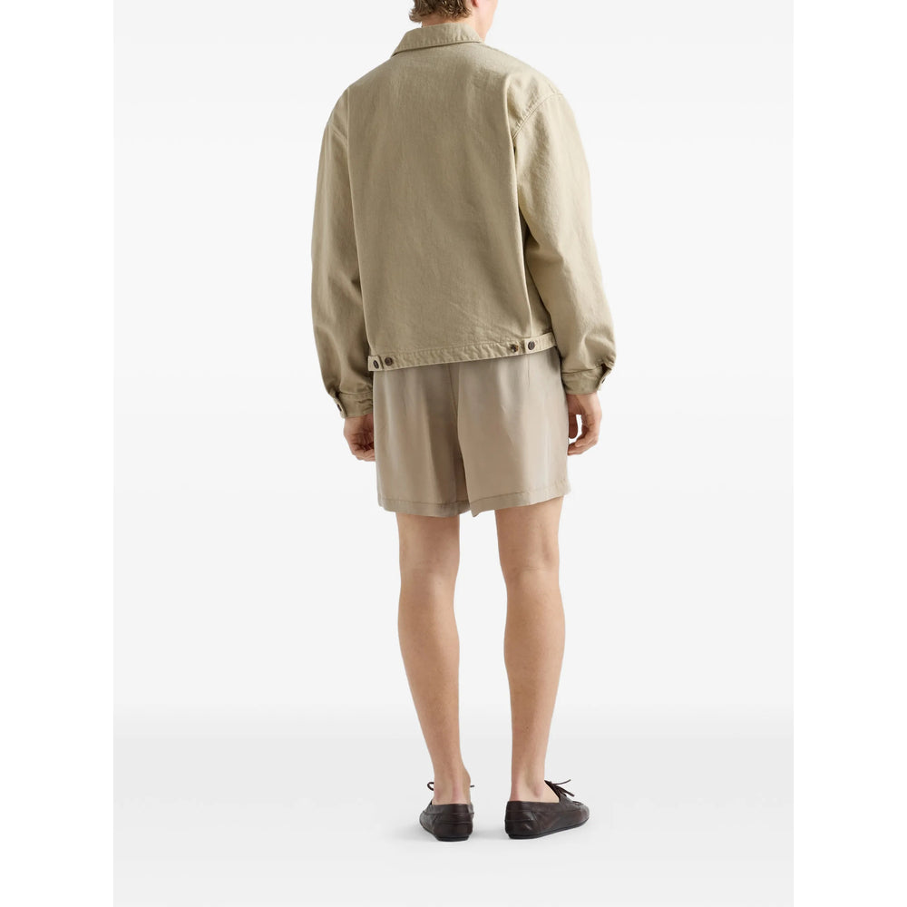 Prada Neutrals Jackets - Shirt Jackets Men PRADA