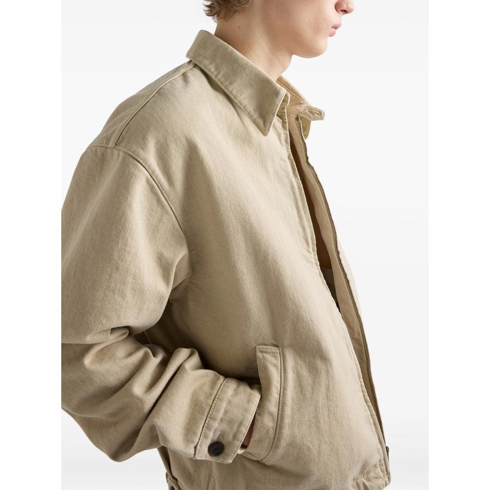 Prada Neutrals Jackets - Shirt Jackets Men PRADA