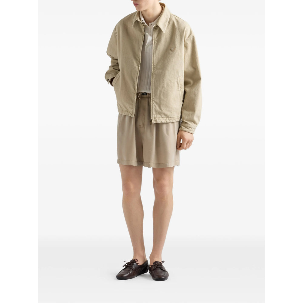 Prada Neutrals Jackets - Shirt Jackets Men PRADA