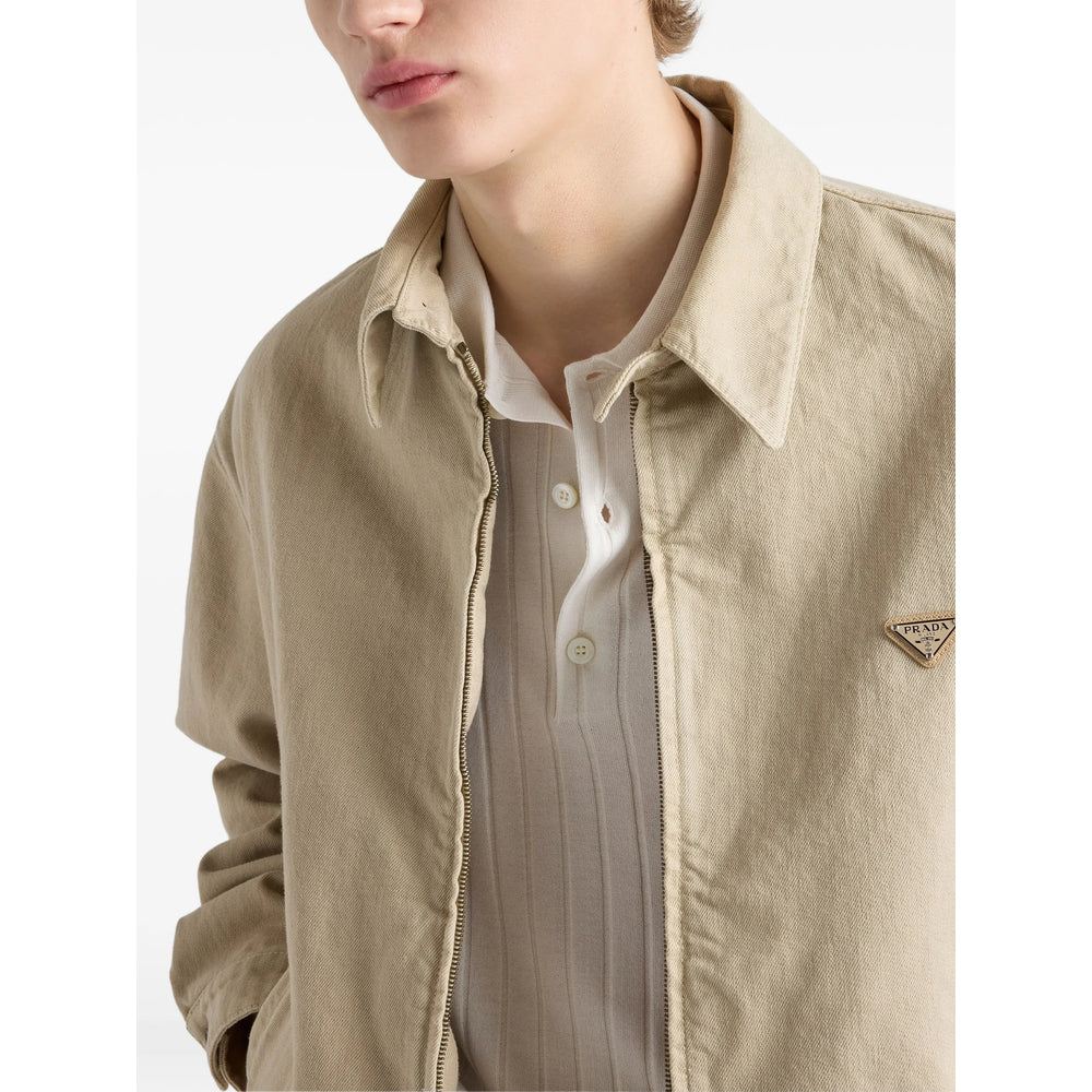 Prada Neutrals Jackets - Shirt Jackets Men PRADA