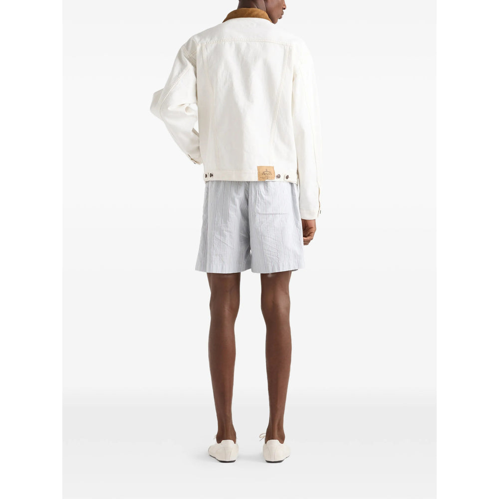 Prada Neutrals Jackets - Denim Jackets Men