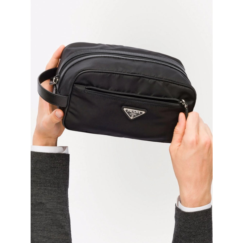 Prada Black Wash Bags Men PRADA