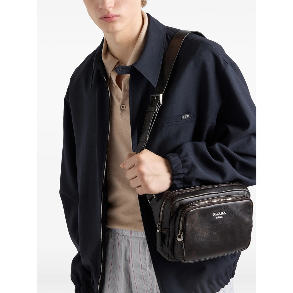 Prada Brown Shoulder Bags Men PRADA