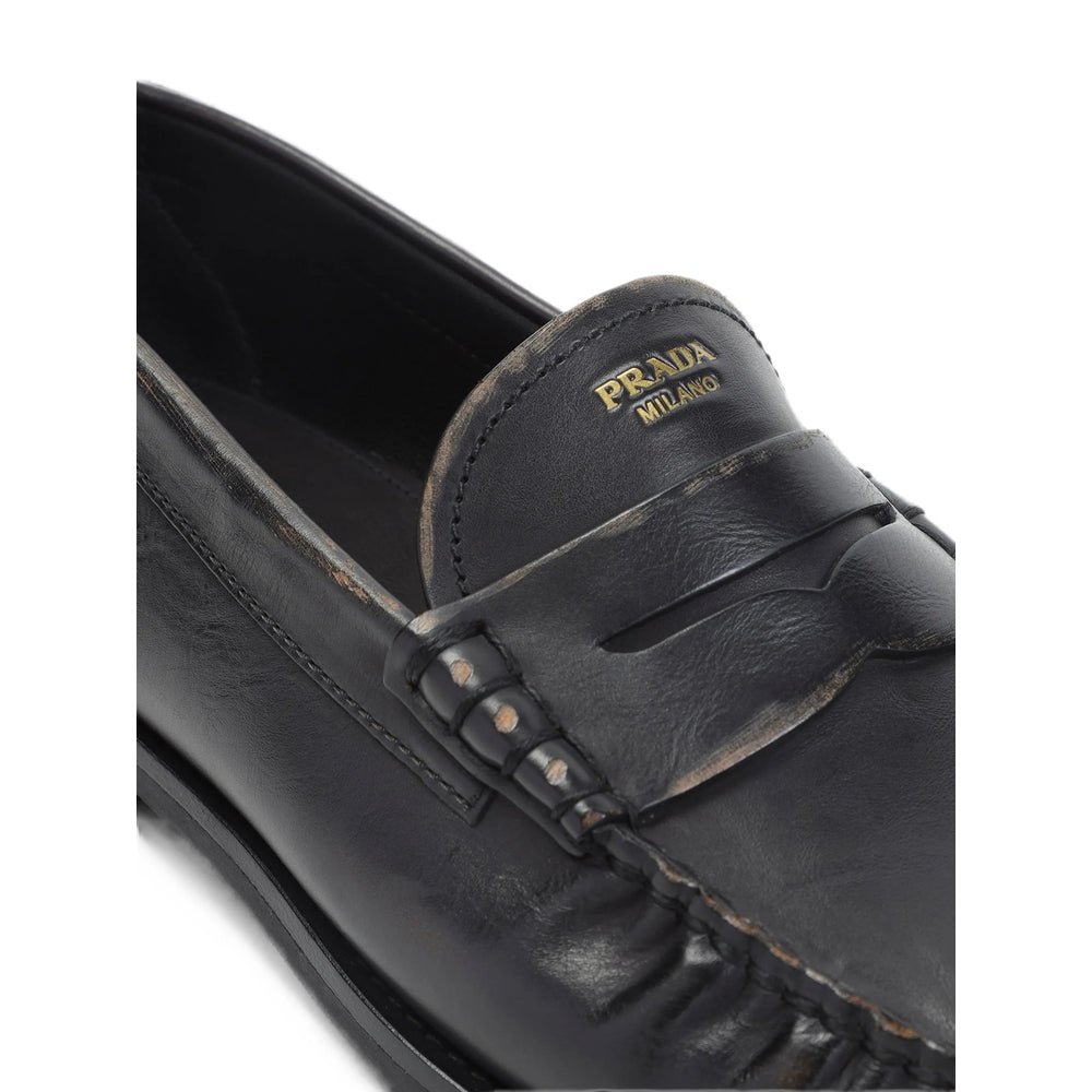 Prada Black Loafers Men PRADA