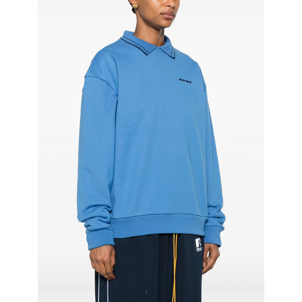 Miu Miu Blue Tops - Sweatshirts Women MIU MIU