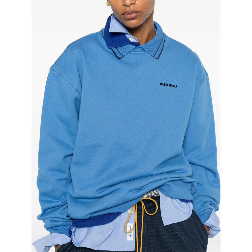 Miu Miu Blue Tops - Sweatshirts Women MIU MIU