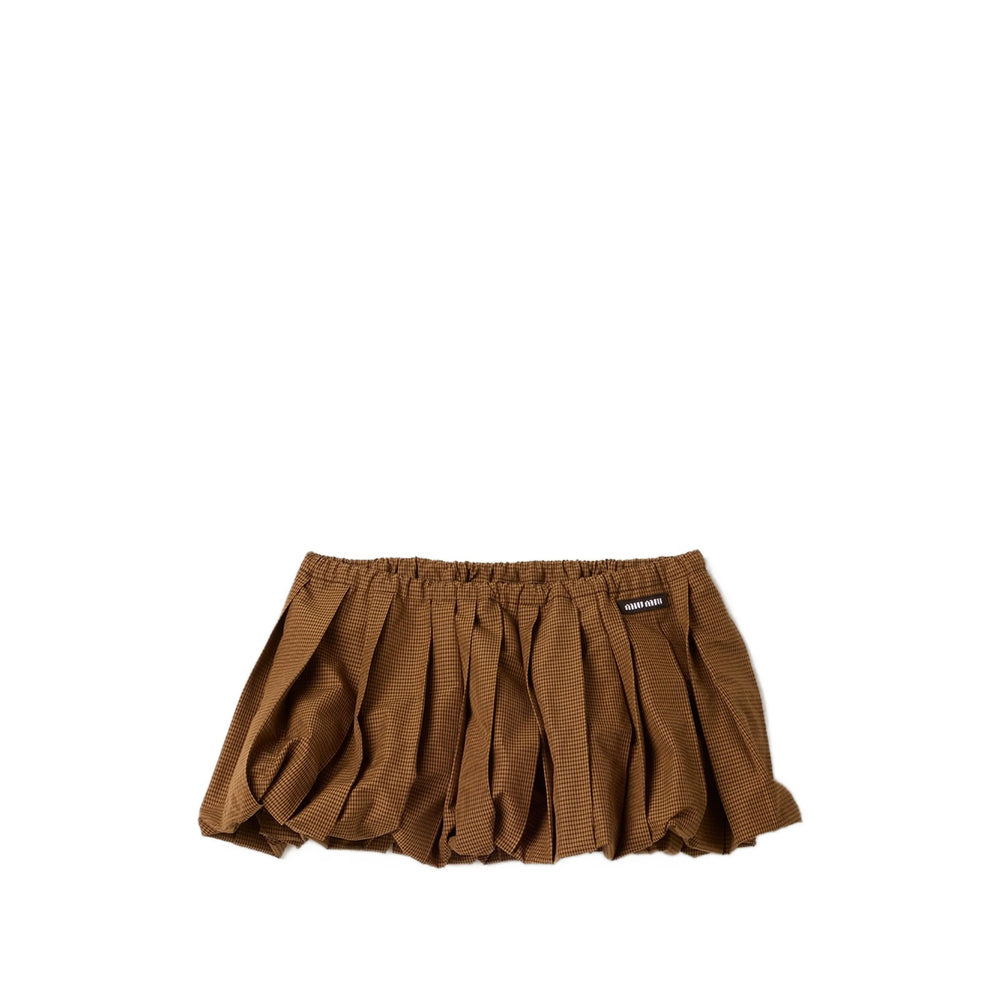 Miu Miu Brown Skirts - Pleated Skirts Women MIU MIU