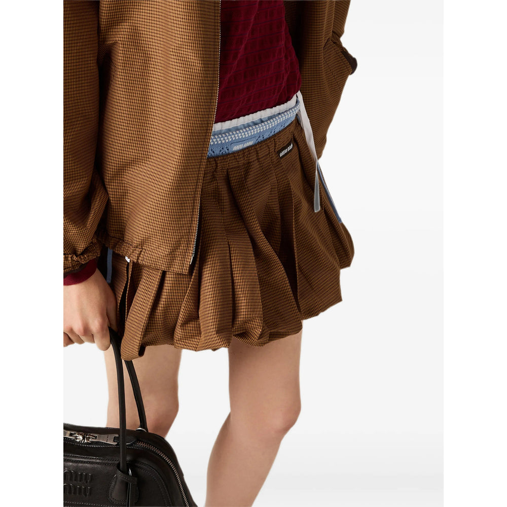 Miu Miu Brown Skirts - Pleated Skirts Women MIU MIU
