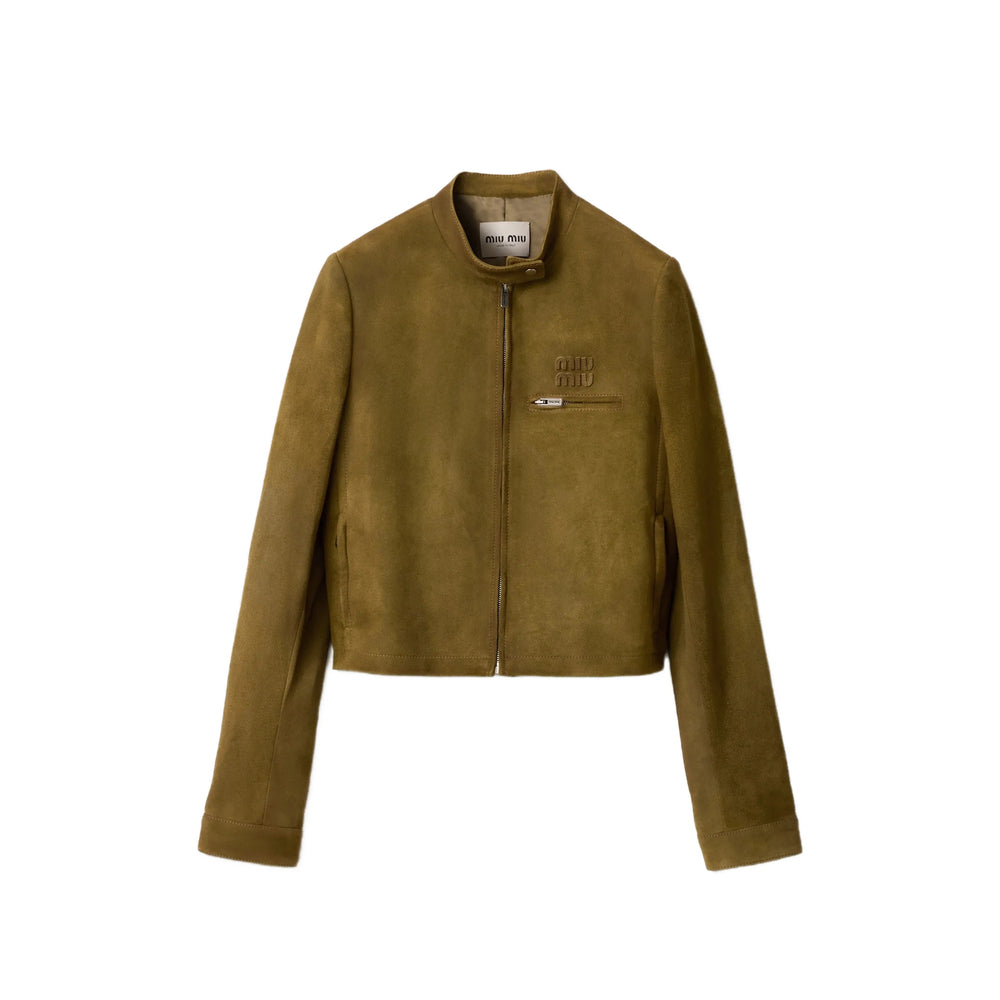Miu Miu Green Jackets - Leather Jackets Women MIU MIU