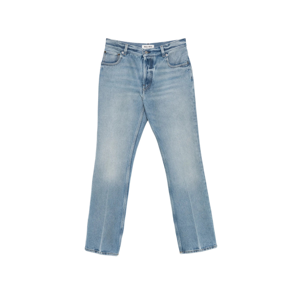 Miu Miu Blue Denim - Straight-Leg Jeans Women MIU MIU