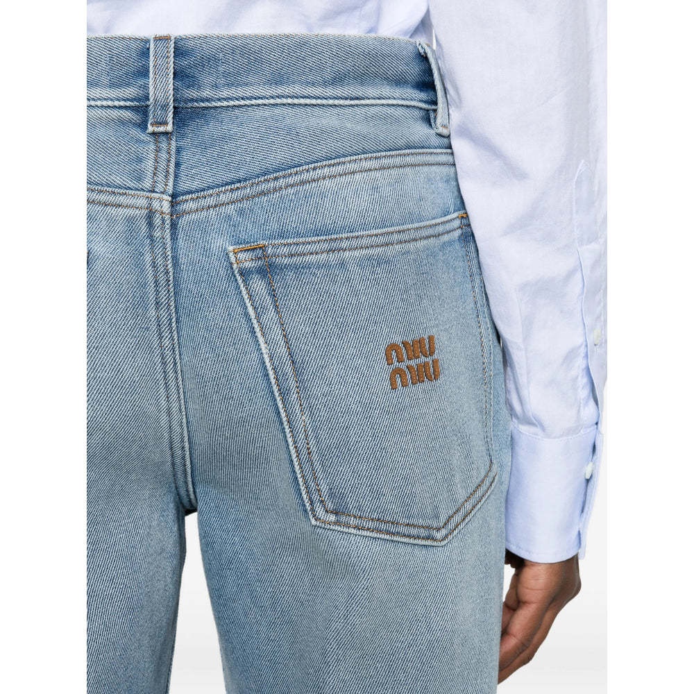 Miu Miu Blue Denim - Straight-Leg Jeans Women MIU MIU