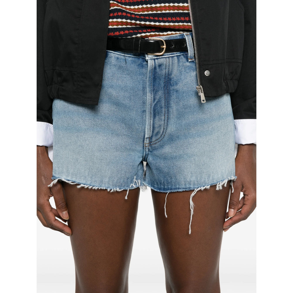 Miu Miu Blue Shorts - Mini Shorts Women MIU MIU