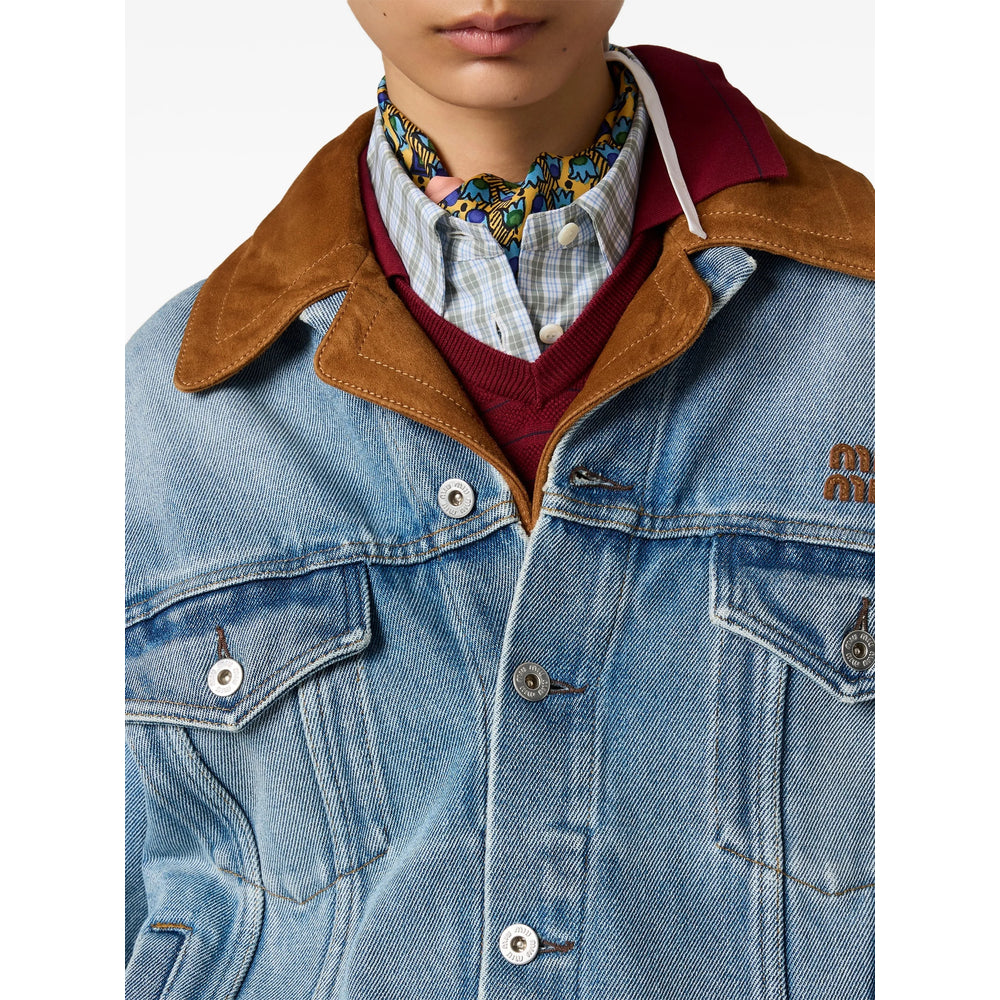 Miu Miu Blue Coats - Oversized Coats Women MIU MIU
