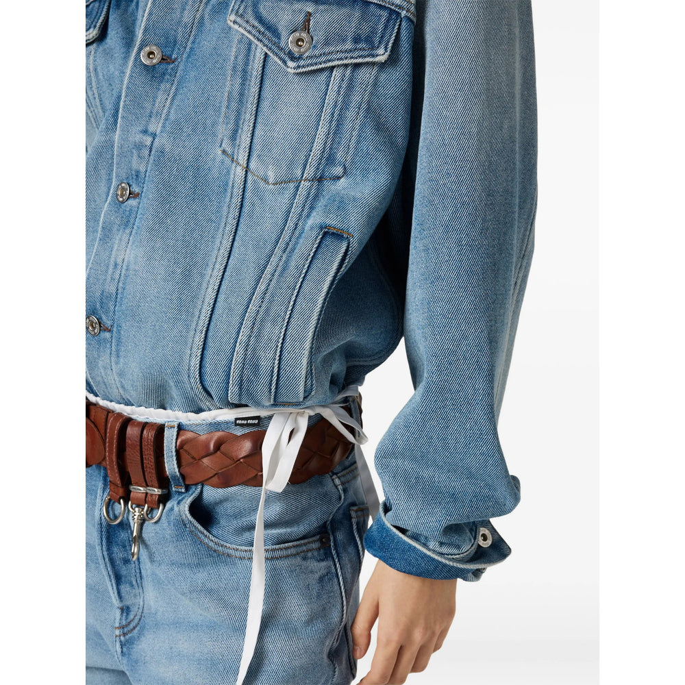 Miu Miu Blue Coats - Oversized Coats Women MIU MIU
