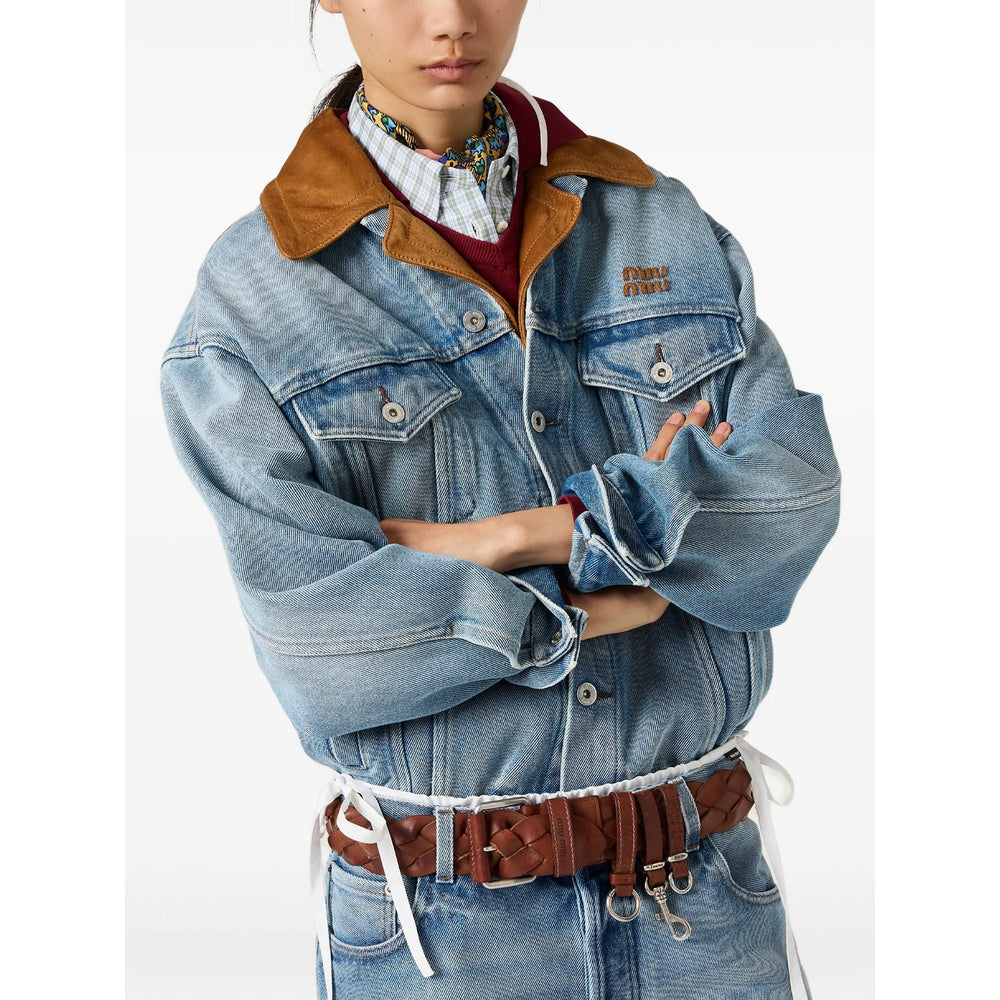 Miu Miu Blue Coats - Oversized Coats Women MIU MIU