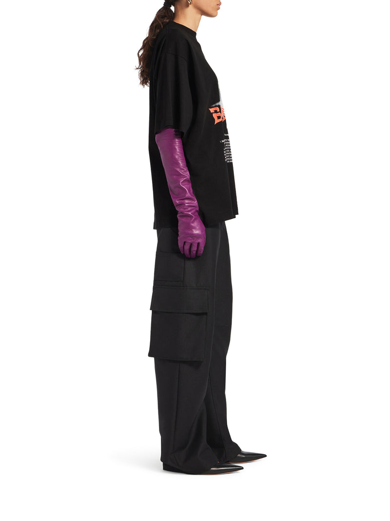 Balenciaga Women Oversized The Door T-Shirt In Dry Black Jersey BALENCIAGA