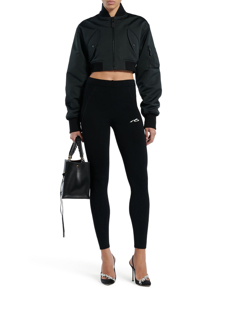 Balenciaga Women Techwear Leggings In Black Sports Mesh BALENCIAGA