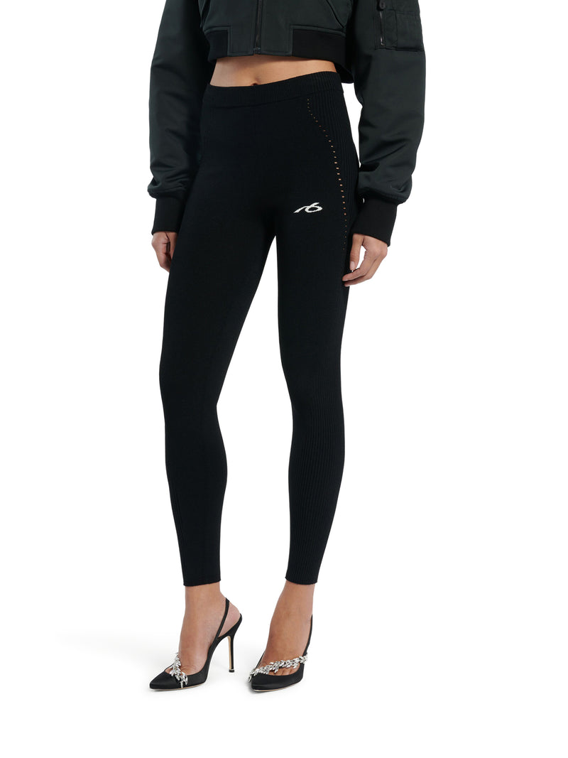 Balenciaga Women Techwear Leggings In Black Sports Mesh BALENCIAGA