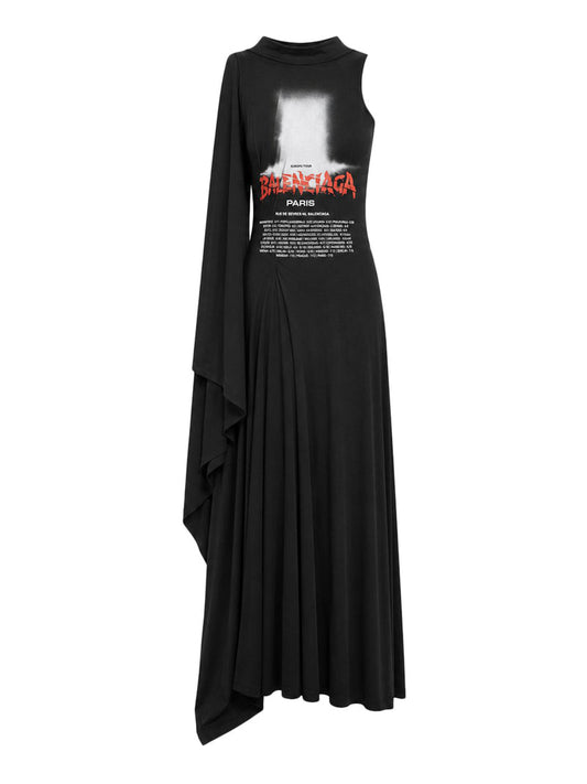 Balenciaga Women The Door Women`S Long Dress In Black BALENCIAGA