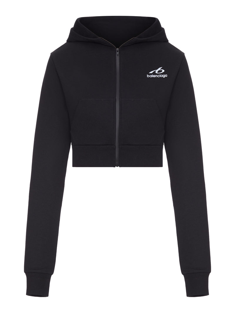 Balenciaga Women Cocoon Techwear Sweatshirt In Black Dry Fleece BALENCIAGA