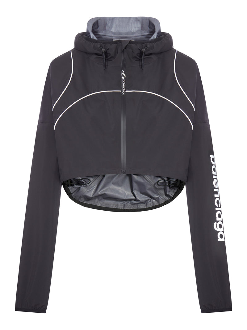 Balenciaga Women Techwear Cropped Jacket In Black BALENCIAGA