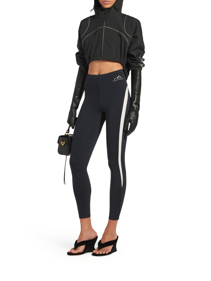 Balenciaga Women Techwear Cropped Jacket In Black BALENCIAGA