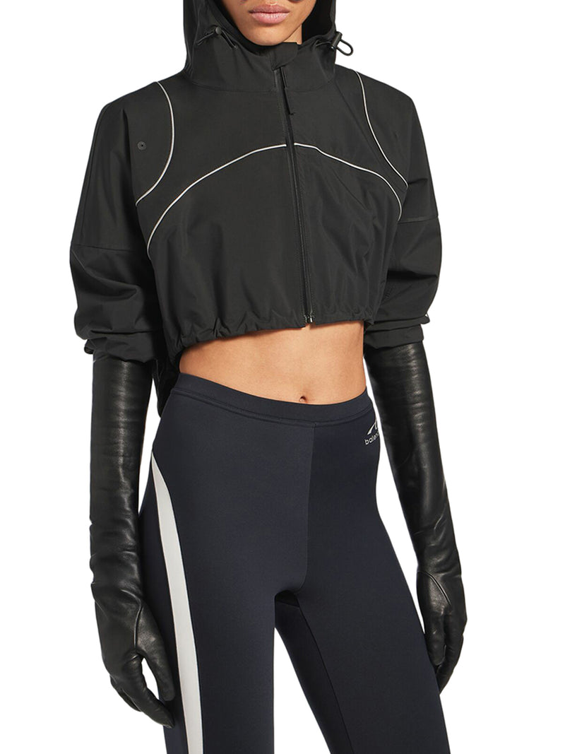 Balenciaga Women Techwear Cropped Jacket In Black BALENCIAGA