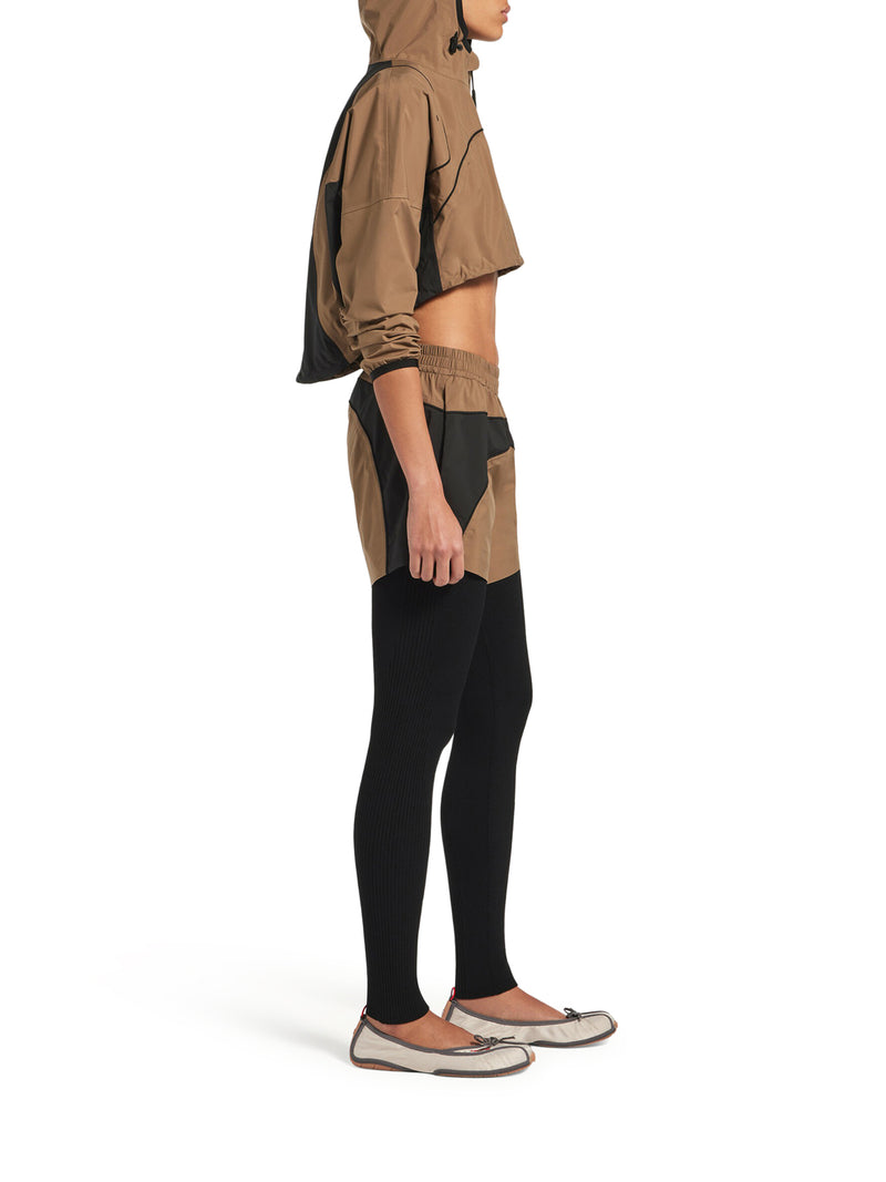 Balenciaga Women Techwear Cropped Jacket In Camel BALENCIAGA