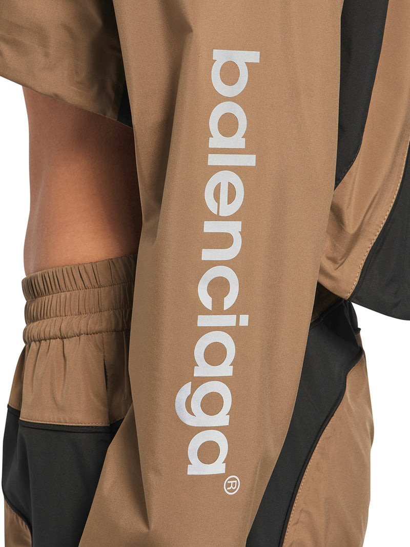 Balenciaga Women Techwear Cropped Jacket In Camel BALENCIAGA