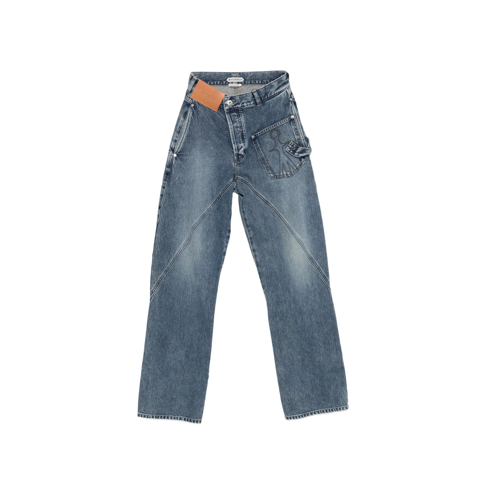 Jw Anderson Blue Denim - Straight-Leg Jeans Women J.W. ANDERSON
