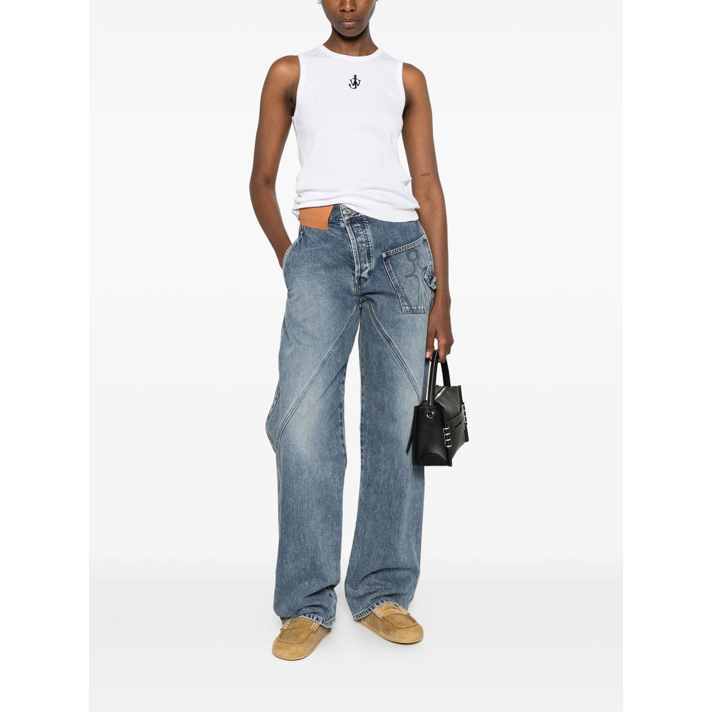 Jw Anderson Blue Denim - Straight-Leg Jeans Women J.W. ANDERSON