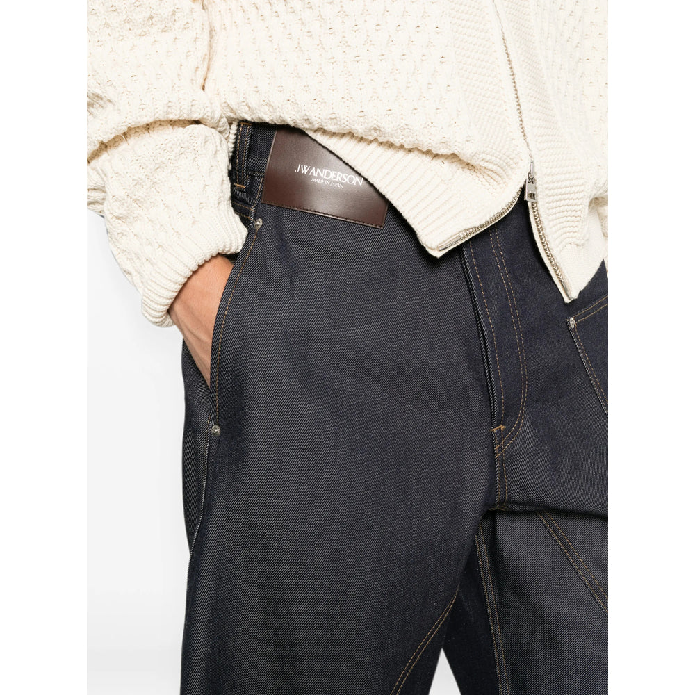 Jw Anderson Blue Denim - Wide-Leg Jeans Men J.W. ANDERSON