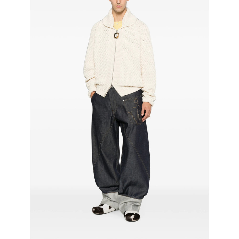 Jw Anderson White Sweaters & Knitwear - Cardigans Men J.W. ANDERSON