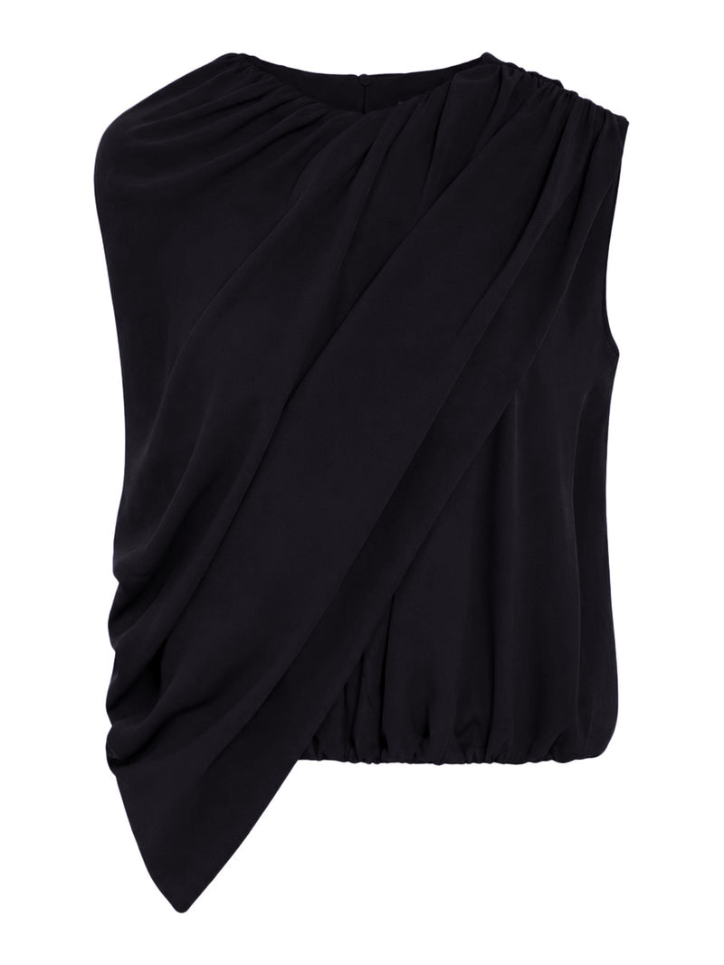 Balenciaga Women Silk Cady Cape Top BALENCIAGA