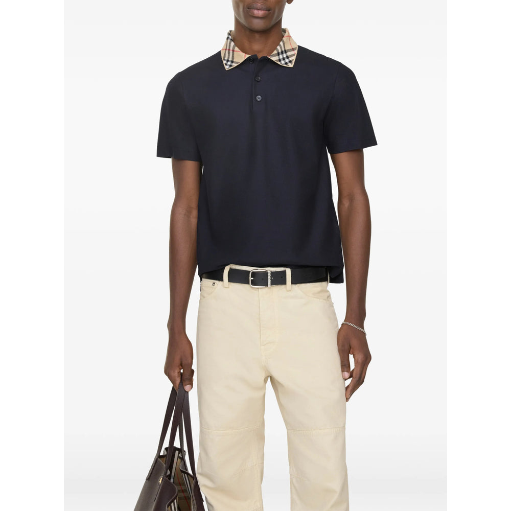 Burberry Blue Polo Shirts Men BURBERRY