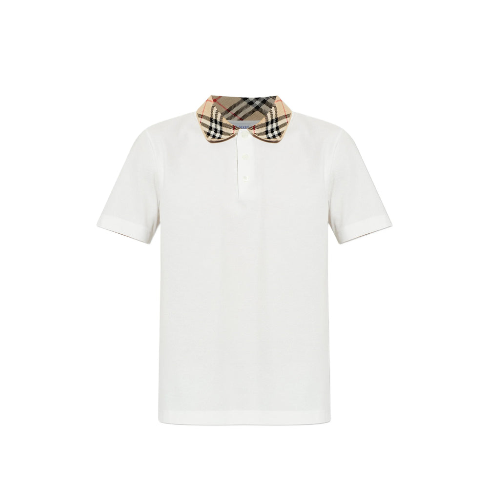 Burberry White Polo Shirts Men BURBERRY