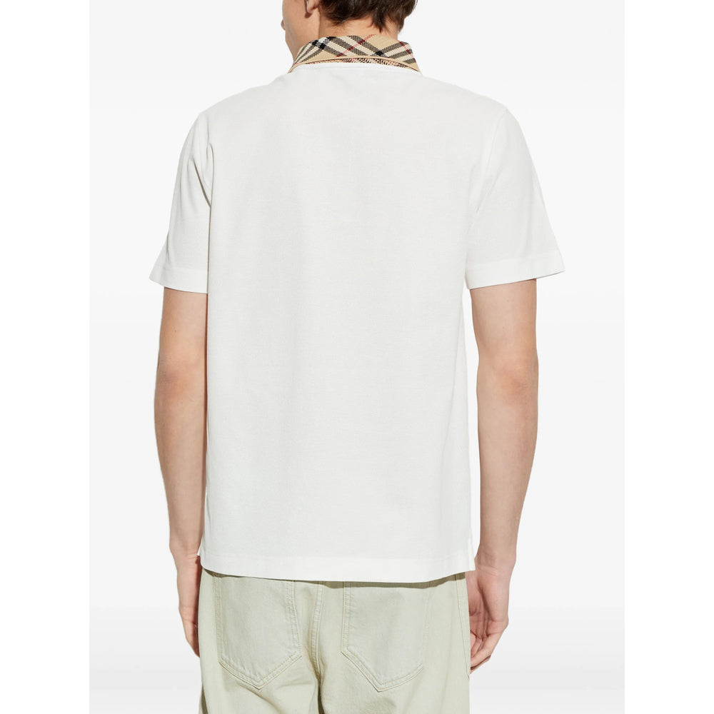 Burberry White Polo Shirts Men BURBERRY