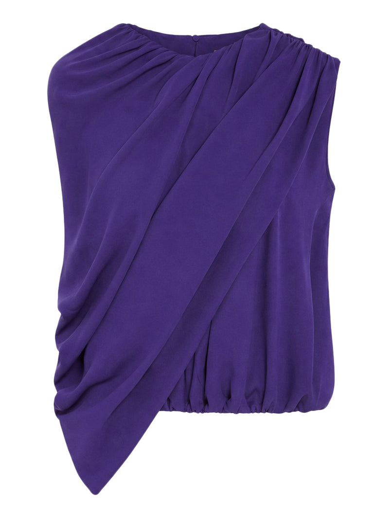 Balenciaga Women Silk Cady Cape Top BALENCIAGA