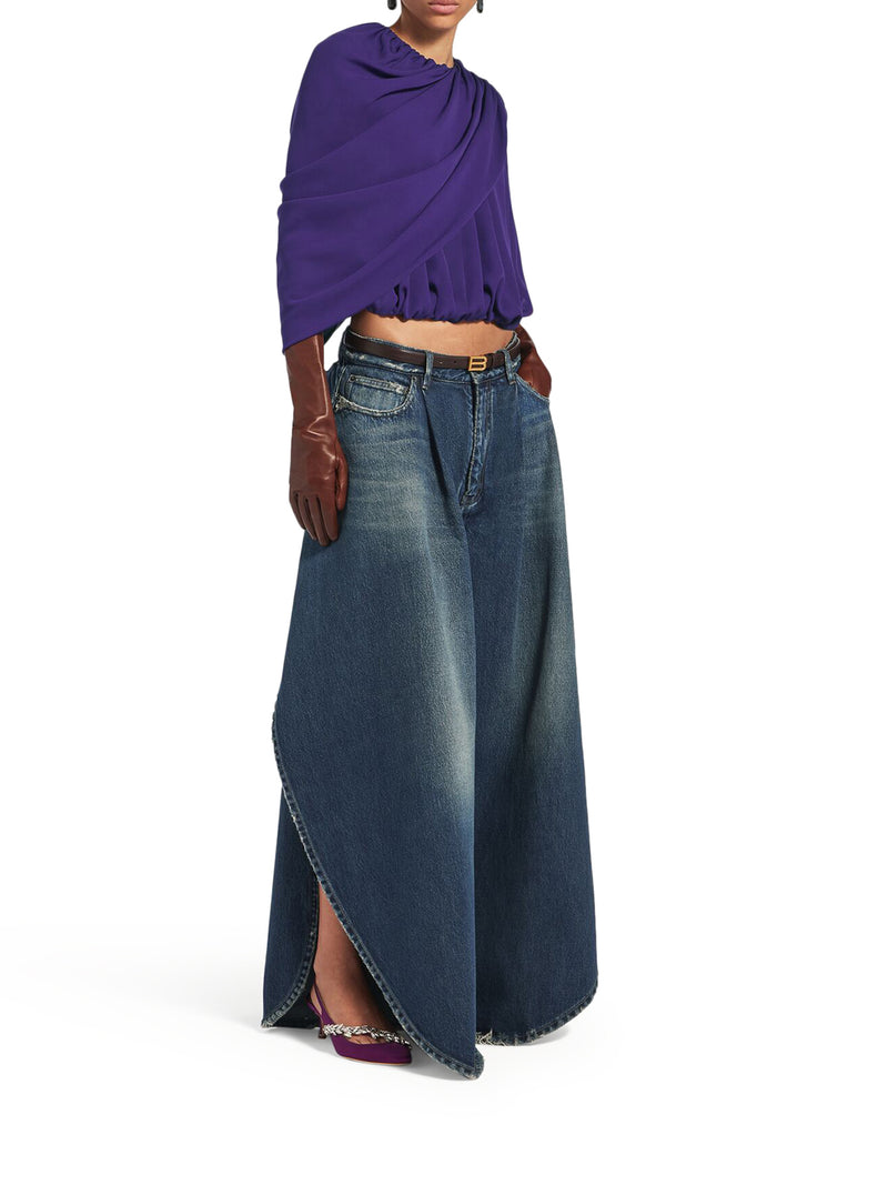 Balenciaga Women Silk Cady Cape Top BALENCIAGA