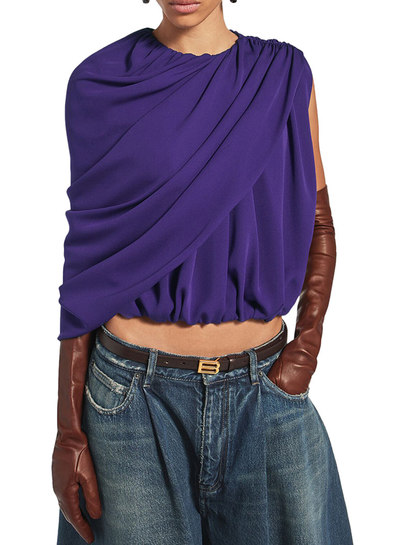 Balenciaga Women Silk Cady Cape Top BALENCIAGA