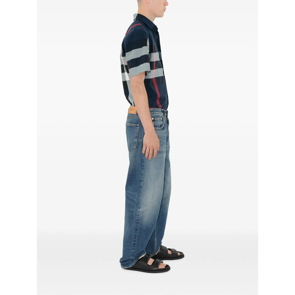 Burberry Blue Shirts Men BURBERRY