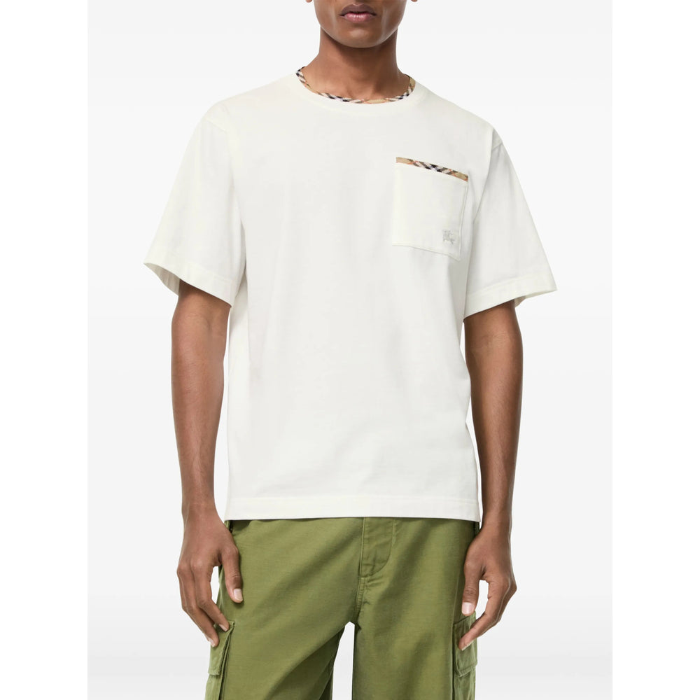 Burberry White T-Shirts & Vests - T-Shirts Men BURBERRY