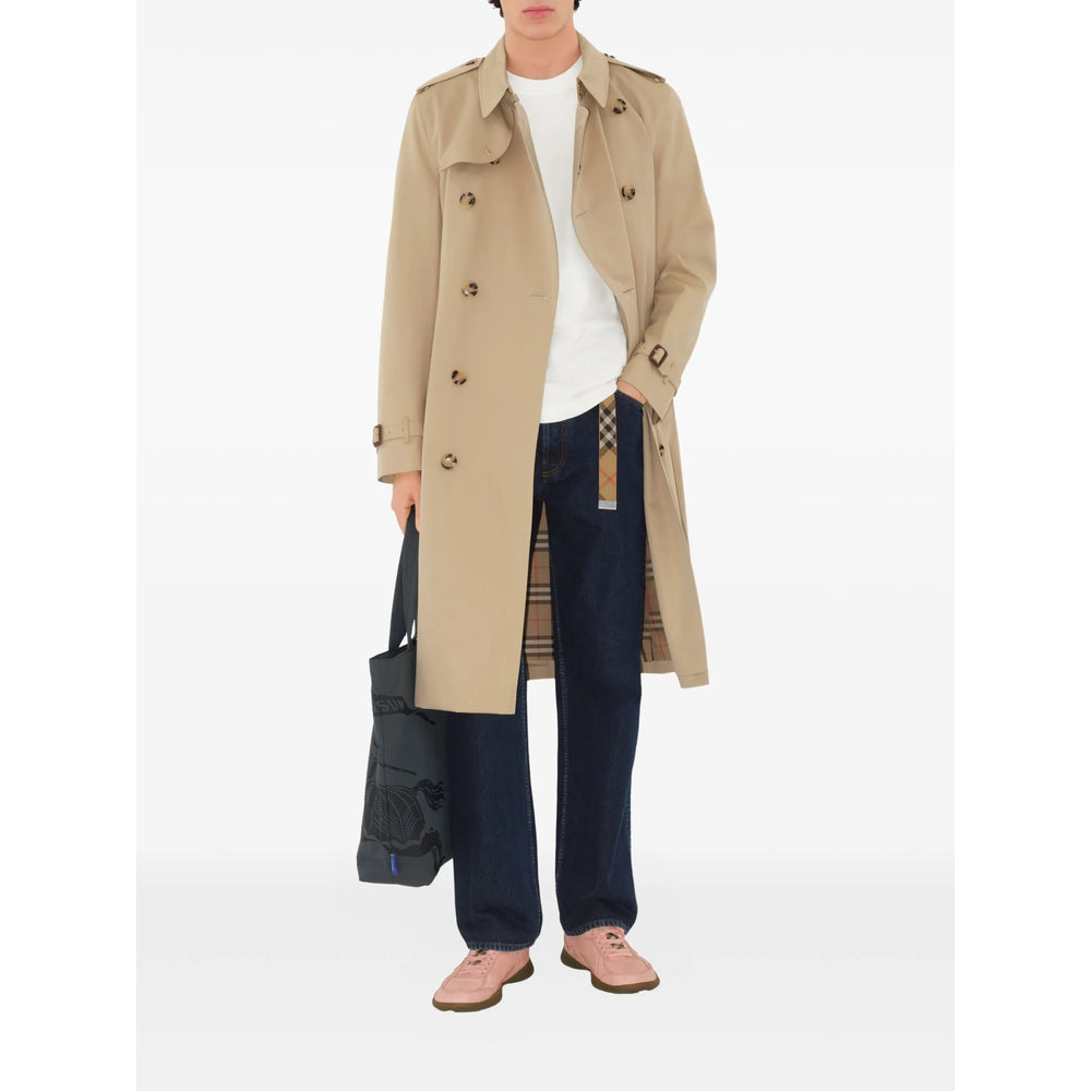 Burberry Neutrals Coats - Trench Coats Men BURBERRY