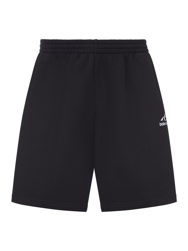 Balenciaga Men Soft-Cut Bodies Shorts In Black Dry Fleece BALENCIAGA